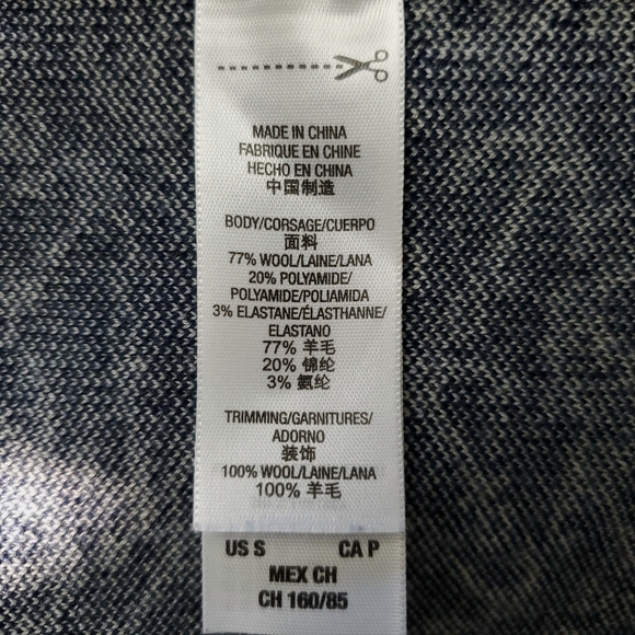 Juicy Couture Anchors Away Wool Bodeycon Dress Size Small - Picture 8 of 11